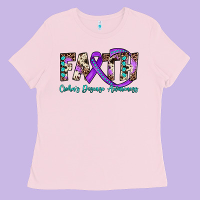 Faith Crohn's Disease Awareness Ladies Tee Designed By Jahusdesignshop