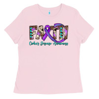 Bubblegum Pink faith crohn's disease awareness Ladies Tee - JahusDesignShop