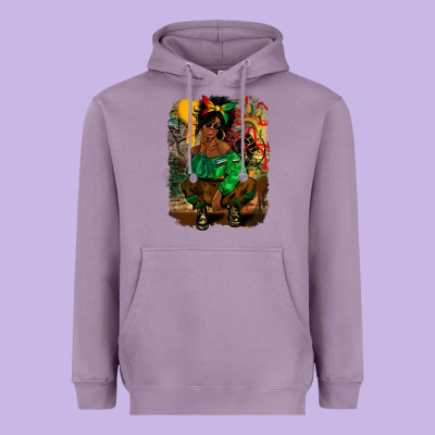 Juneteenth Black Woman Fashion Girl Heavyweight Hoodie Designed By Cowgirlartshop