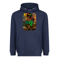 Navy juneteenth black woman fashion girl Heavyweight Hoodie - CowGirlArtShop