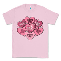 Bubblegum Pink valentines conversation hearts Classic Tee - MaliasSmallBusiness