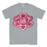 Heather Grey valentines conversation hearts Classic Tee - MaliasSmallBusiness