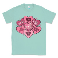 Seafoam valentines conversation hearts Classic Tee - MaliasSmallBusiness