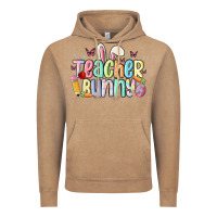 Vintage Coffee teacher bunny Vintage Hoodie - MaliasSmallBusiness