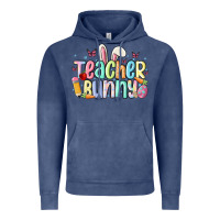 Vintage Denim teacher bunny Vintage Hoodie - MaliasSmallBusiness