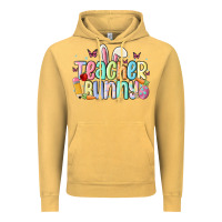 Vintage Mustard teacher bunny Vintage Hoodie - MaliasSmallBusiness