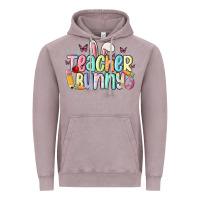 Vintage Zinc teacher bunny Vintage Hoodie - MaliasSmallBusiness