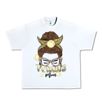 White tennis mom Urban Heavy Tee - MaliasSmallBusiness