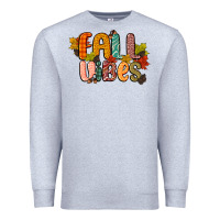 Heather Grey fall vibes Premium Sweatshirt - CowGirlArtShop