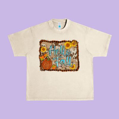 Hello Fall Urban Heavy Tee Designed By Adodesignshop