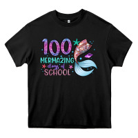 Black 100 mermazing days of school Heavy Core Tee - Artiststas