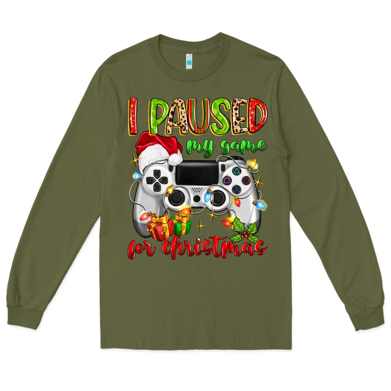 I Paused My Game For Christmas Long Sleeve Tee by MaliasSmallBusiness | Teevron