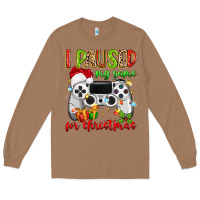 Toasted Coconut i paused my game for christmas Long Sleeve Tee - MaliasSmallBusiness