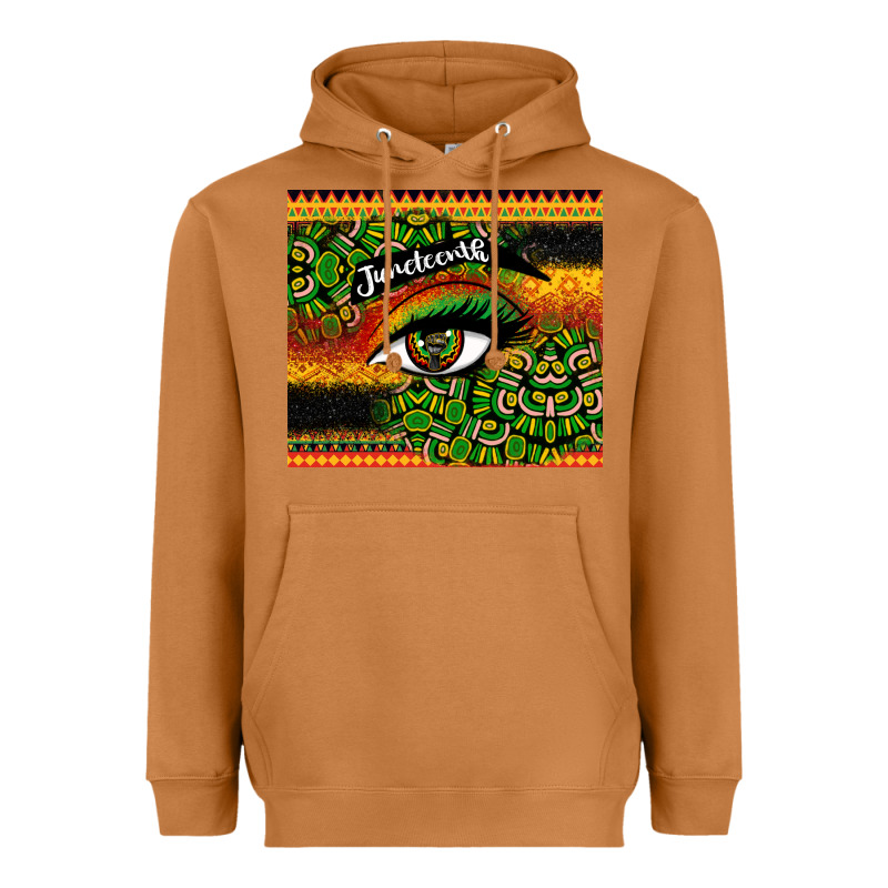 Juneteenth Eyelash Heavyweight Hoodie by CowGirlArtShop | Teevron