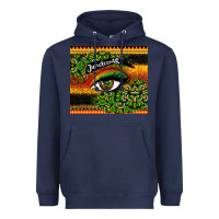 Navy juneteenth eyelash Heavyweight Hoodie - CowGirlArtShop