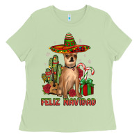 Matcha Chihuahua feliz navidad Ladies Tee - JahusDesignShop