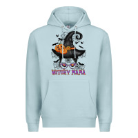 Blue Mist witchy mama messy bun Premium Hoodie - CowGirlArtShop