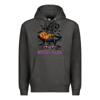 Charcoal Heather witchy mama messy bun Premium Hoodie - CowGirlArtShop