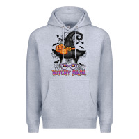 Heather Grey witchy mama messy bun Premium Hoodie - CowGirlArtShop