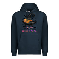 Navy witchy mama messy bun Premium Hoodie - CowGirlArtShop