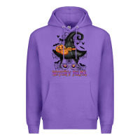 Purple witchy mama messy bun Premium Hoodie - CowGirlArtShop