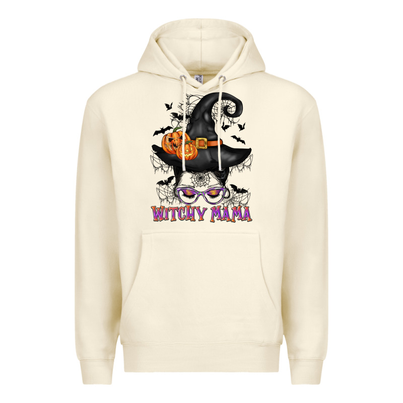 Witchy Mama Messy Bun Premium Hoodie by CowGirlArtShop | Teevron