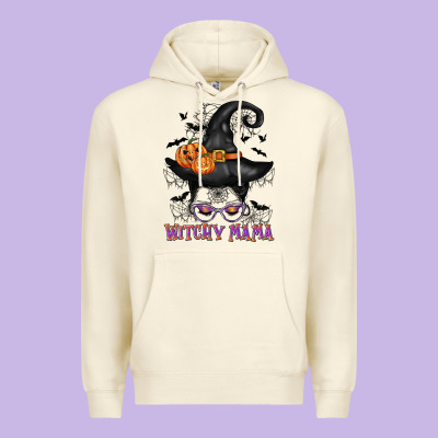 Witchy Mama Messy Bun Premium Hoodie Designed By Cowgirlartshop