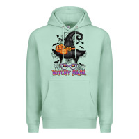 Seafoam witchy mama messy bun Premium Hoodie - CowGirlArtShop