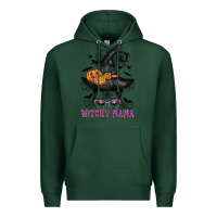 Sports Green witchy mama messy bun Premium Hoodie - CowGirlArtShop