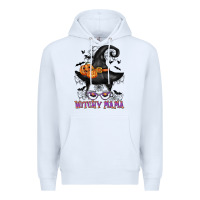 White witchy mama messy bun Premium Hoodie - CowGirlArtShop