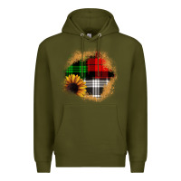 Army Green sunflower christmas patch3 Premium Hoodie - JahusDesignShop
