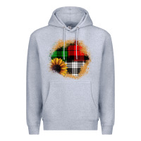 Heather Grey sunflower christmas patch3 Premium Hoodie - JahusDesignShop