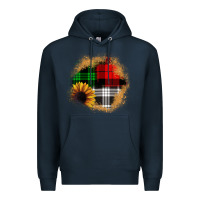 Navy sunflower christmas patch3 Premium Hoodie - JahusDesignShop