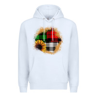 White sunflower christmas patch3 Premium Hoodie - JahusDesignShop