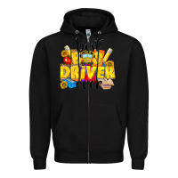 Black best bus driver ever Zipper Hoodie - NancyCooperArtShop
