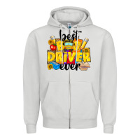 Dove Grey best bus driver ever Zipper Hoodie - NancyCooperArtShop
