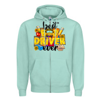 Seafoam best bus driver ever Zipper Hoodie - NancyCooperArtShop