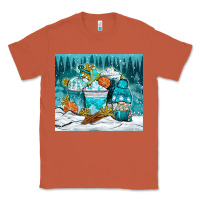Copper winter coffee cups with gnome Classic Tee - NancyCooperArtShop