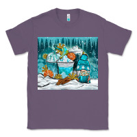 Lavender winter coffee cups with gnome Classic Tee - NancyCooperArtShop