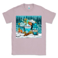 Lilac winter coffee cups with gnome Classic Tee - NancyCooperArtShop