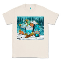Natural winter coffee cups with gnome Classic Tee - NancyCooperArtShop