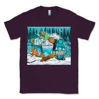 Plum winter coffee cups with gnome Classic Tee - NancyCooperArtShop