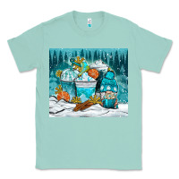 Seafoam winter coffee cups with gnome Classic Tee - NancyCooperArtShop