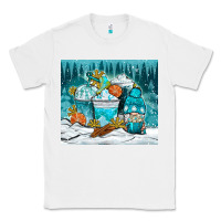 White winter coffee cups with gnome Classic Tee - NancyCooperArtShop
