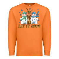 Carrot let it snow reindeer snowman Premium Sweatshirt - CowGirlArtShop