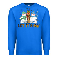True Royal let it snow reindeer snowman Premium Sweatshirt - CowGirlArtShop