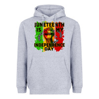 Heather Grey juneteenth is my independence day cowgirl Heavyweight Hoodie - CowGirlArtShop