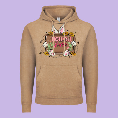 Howdy Easter Vintage Hoodie Designed By Maliassmallbusiness