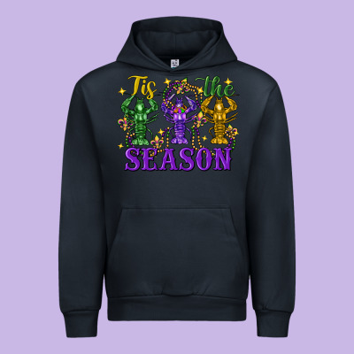 Tis The Season Crawfish Mardi Gras Urban Hoodie Designed By Fadigitalartstudio