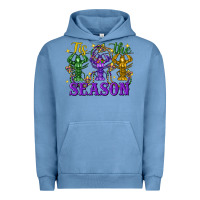 Pigment Pebble Blue Tis The Season Crawfish Mardi Gras Urban Hoodie - FaDigitalArtStudio